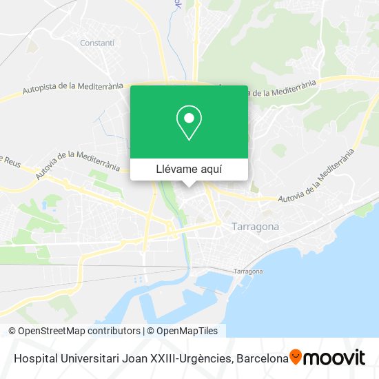 Mapa Hospital Universitari Joan XXIII-Urgències