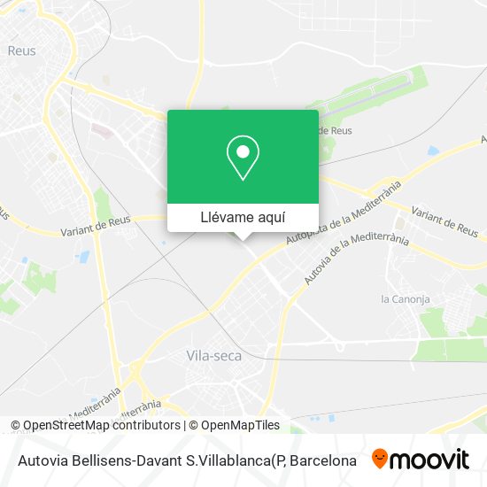 Mapa Autovia Bellisens-Davant S.Villablanca
