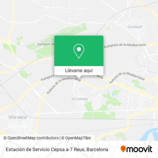 Mapa Estación de Servicio Cepsa a-7 Reus