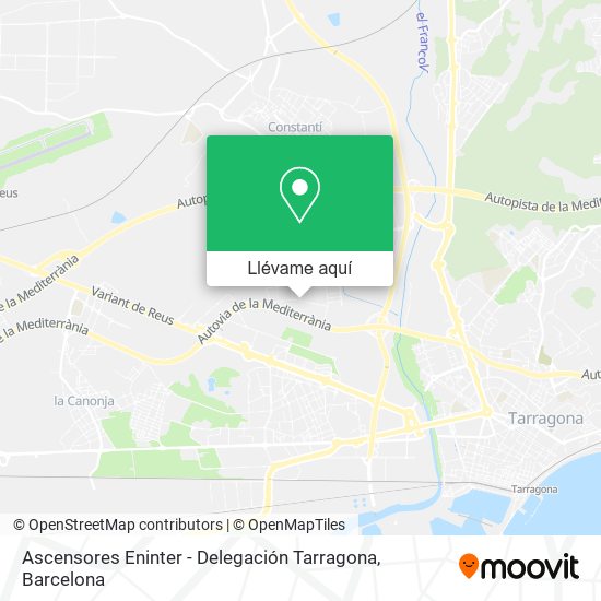 Mapa Ascensores Eninter - Delegación Tarragona