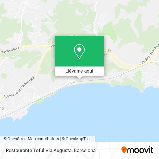 Mapa Restaurante Toful Via Augusta
