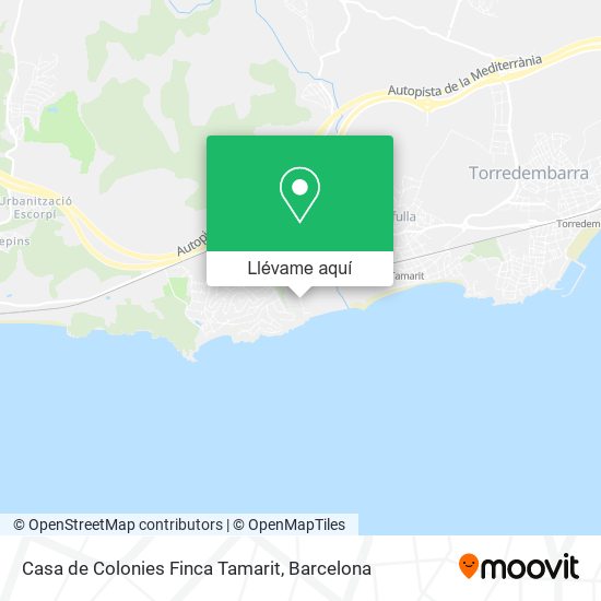 Mapa Casa de Colonies Finca Tamarit