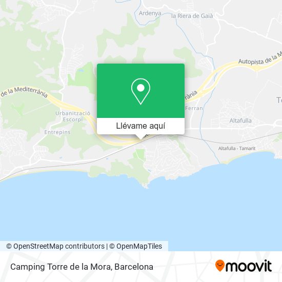 Mapa Camping Torre de la Mora