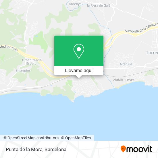 Mapa Punta de la Mora