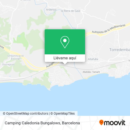 Mapa Camping Caledonia Bungalows