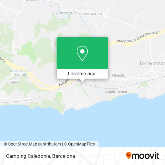 Mapa Camping Caledonia