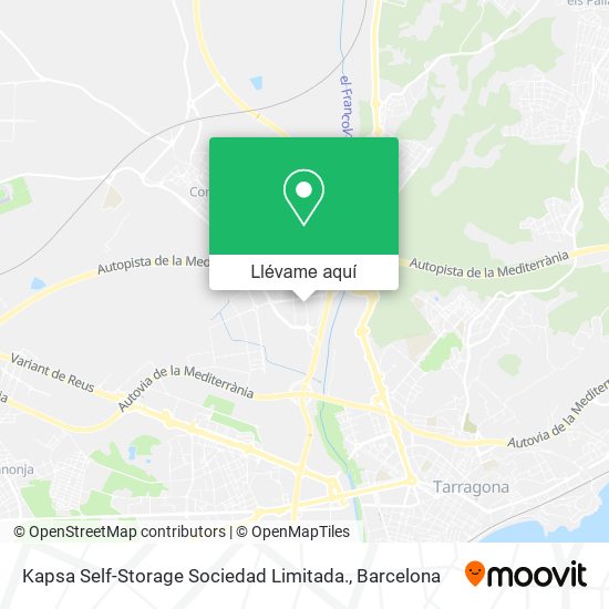 Mapa Kapsa Self-Storage Sociedad Limitada.