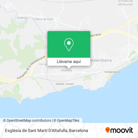Mapa Església de Sant Martí D'Altafulla