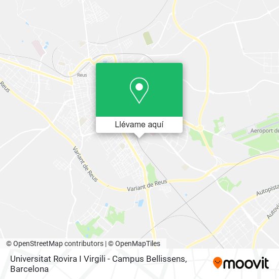 Mapa Universitat Rovira I Virgili - Campus Bellissens