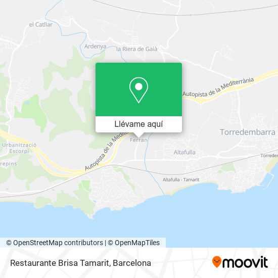 Mapa Restaurante Brisa Tamarit