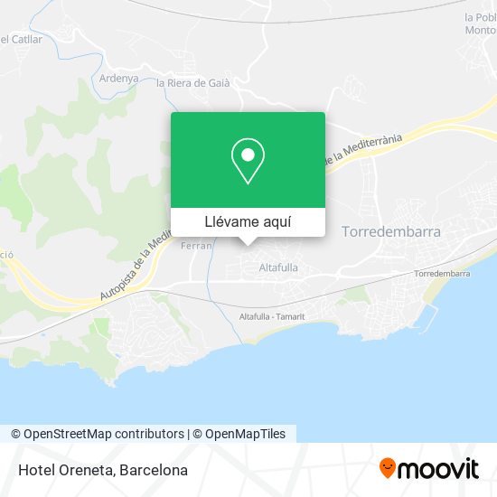 Mapa Hotel Oreneta
