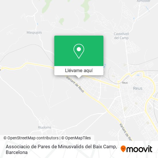 Mapa Associacio de Pares de Minusvalids del Baix Camp
