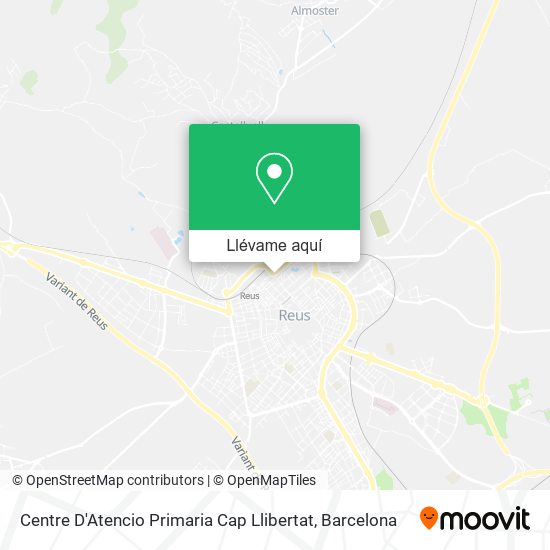 Mapa Centre D'Atencio Primaria Cap Llibertat