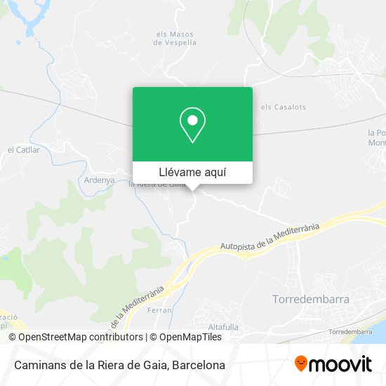 Mapa Caminans de la Riera de Gaia