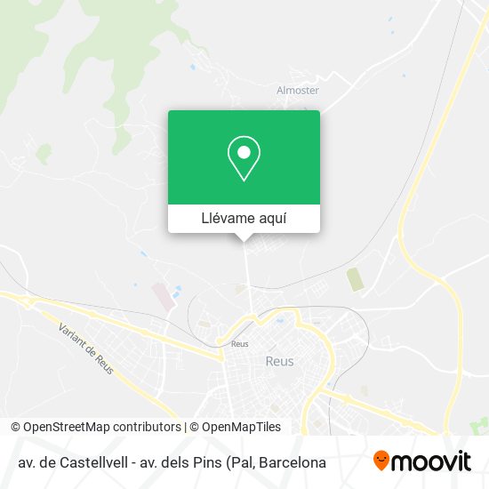 Mapa av. de Castellvell - av. dels Pins