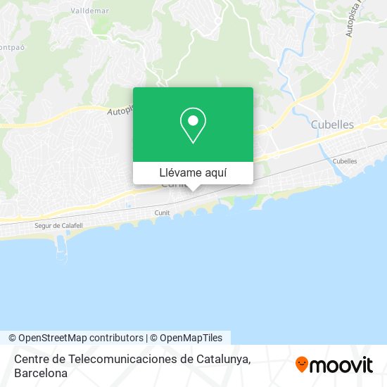 Mapa Centre de Telecomunicaciones de Catalunya