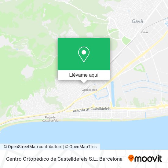 Mapa Centro Ortopédico de Castelldefels S.L.