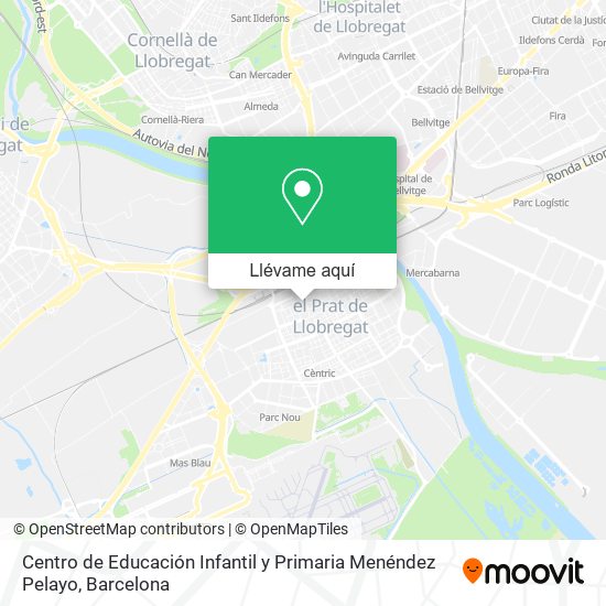 Mapa Centro de Educación Infantil y Primaria Menéndez Pelayo