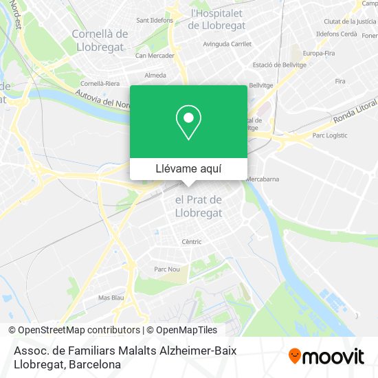 Mapa Assoc. de Familiars Malalts Alzheimer-Baix Llobregat