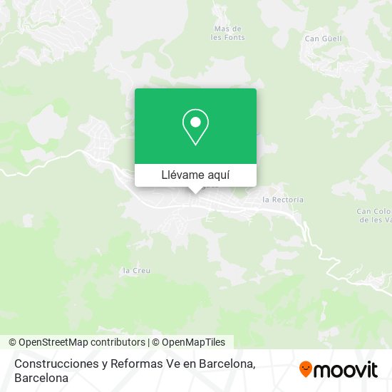 Mapa Construcciones y Reformas Ve en Barcelona