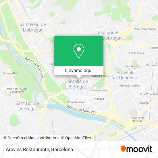 Mapa Aravins Restaurante