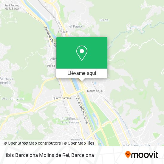 Mapa ibis Barcelona Molins de Rei