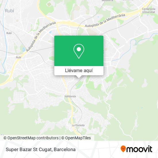 Mapa Super Bazar St Cugat