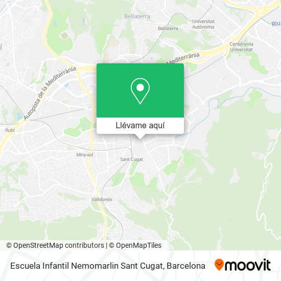 Mapa Escuela Infantil Nemomarlin Sant Cugat