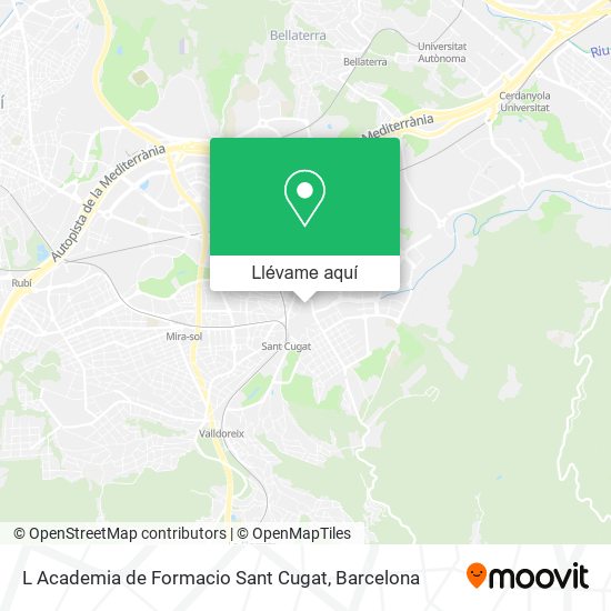 Mapa L Academia de Formacio Sant Cugat