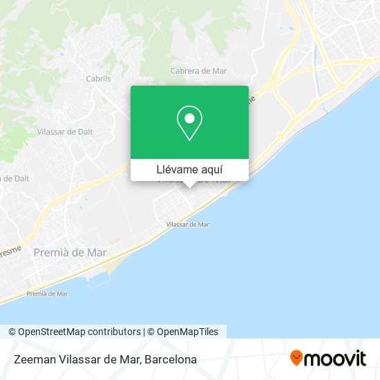 Mapa Zeeman Vilassar de Mar