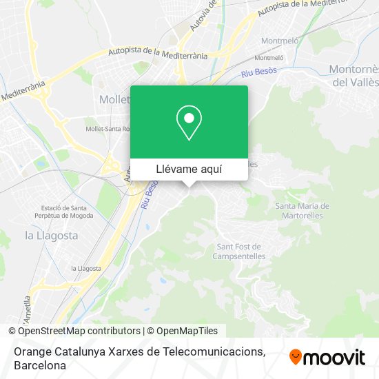 Mapa Orange Catalunya Xarxes de Telecomunicacions