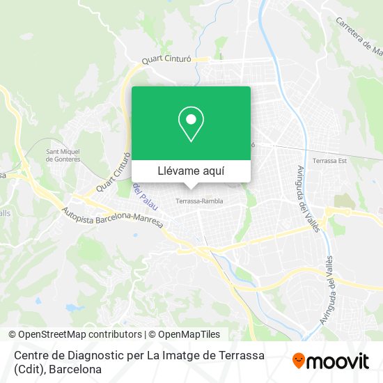 Mapa Centre de Diagnostic per La Imatge de Terrassa (Cdit)