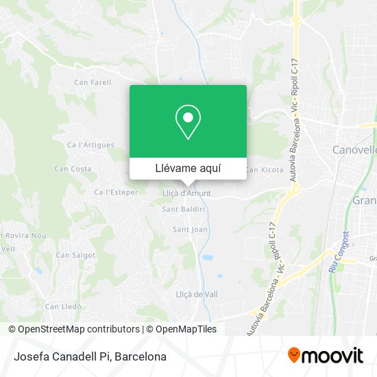Mapa Josefa Canadell Pi
