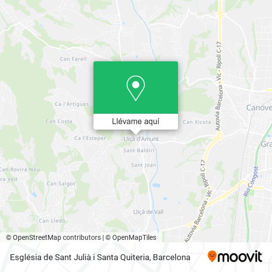 Mapa Església de Sant Julià i Santa Quiteria
