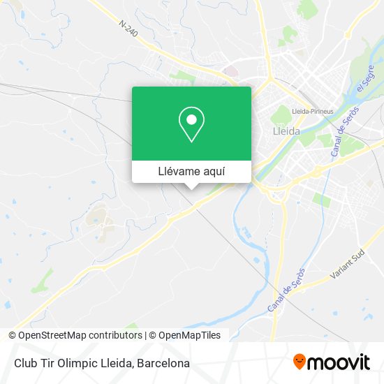 Mapa Club Tir Olimpic Lleida