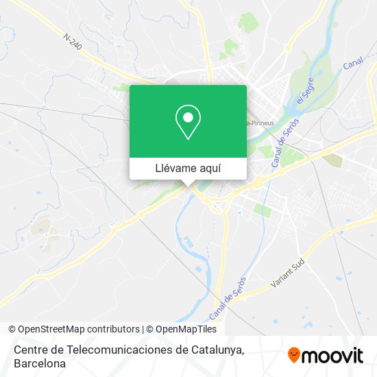 Mapa Centre de Telecomunicaciones de Catalunya