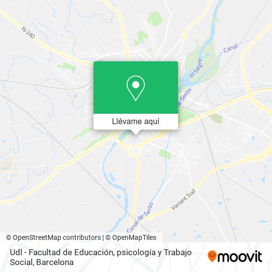 Mapa Udl - Facultad de Educación, psicología y Trabajo Social