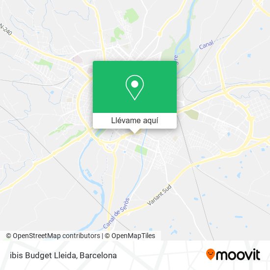 Mapa ibis Budget Lleida