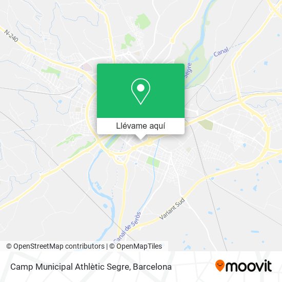 Mapa Camp Municipal Athlètic Segre