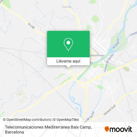 Mapa Telecomunicaciones Mediterranea Baix Camp