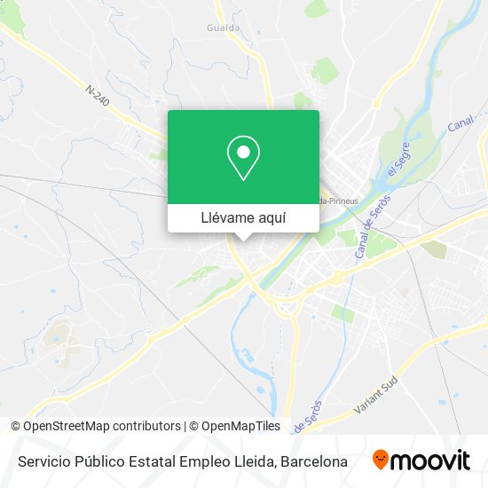 Mapa Servicio Público Estatal Empleo Lleida