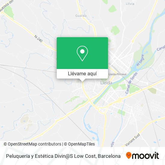 Mapa Peluquería y Estética Divin@S Low Cost