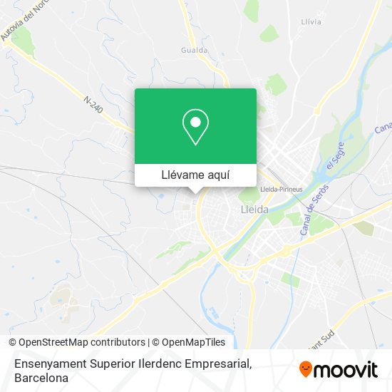 Mapa Ensenyament Superior Ilerdenc Empresarial