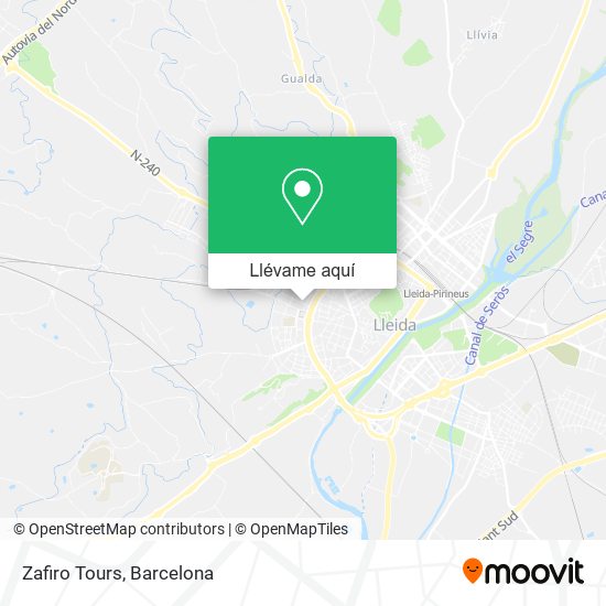 Mapa Zafiro Tours