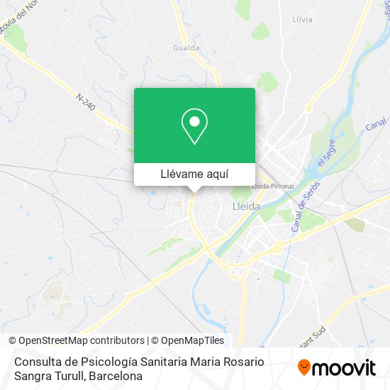 Mapa Consulta de Psicología Sanitaria Maria Rosario Sangra Turull