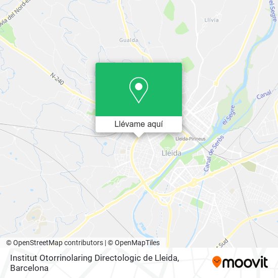 Mapa Institut Otorrinolaring Directologic de Lleida