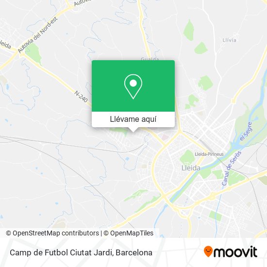 Mapa Camp de Futbol Ciutat Jardi