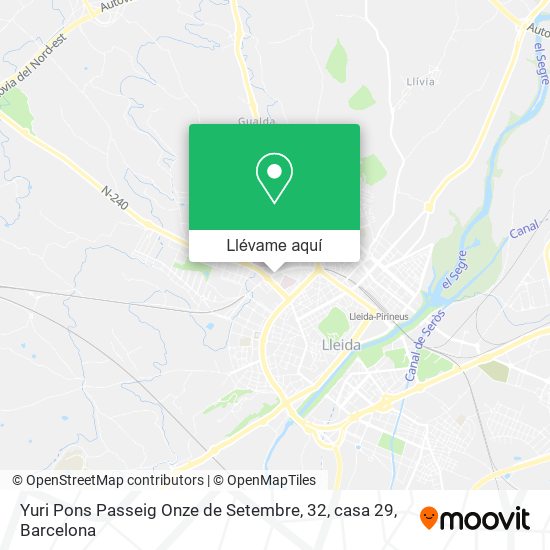 Mapa Yuri Pons Passeig Onze de Setembre, 32, casa 29