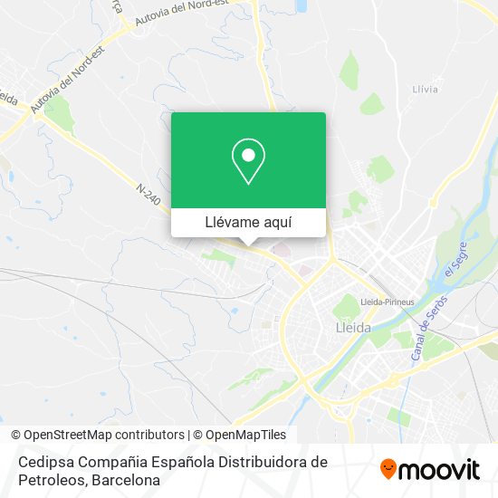 Mapa Cedipsa Compañia Española Distribuidora de Petroleos