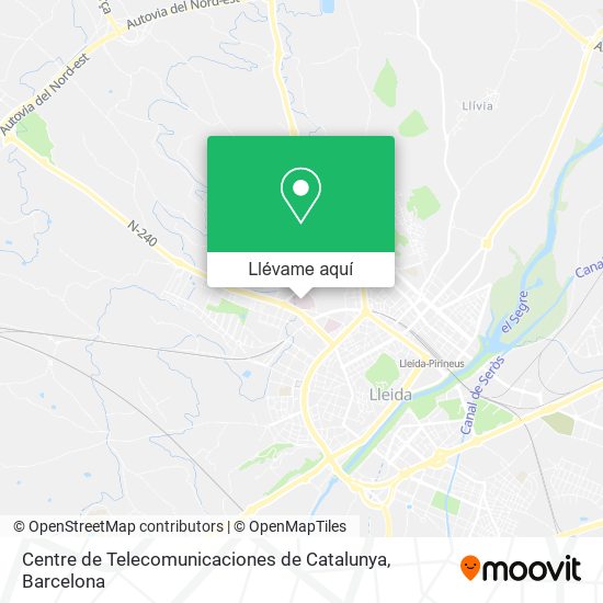 Mapa Centre de Telecomunicaciones de Catalunya